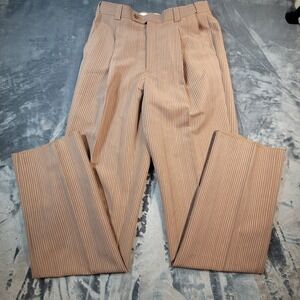 Men's Blu Martini Dress Pants Slacks Trousers Unhemmed Stripe  Bottoms 33R  NWT